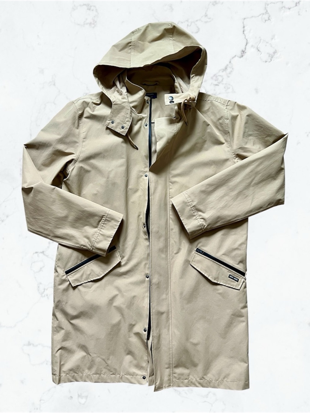 Saint James Khaki Hooded Raincoat